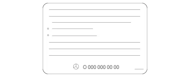 2475846005 - Tools and Accessories: Info. Label, Tire Press for Mercedes-Benz: GLA35 AMG, GLA45 AMG, GLB35 AMG Image image