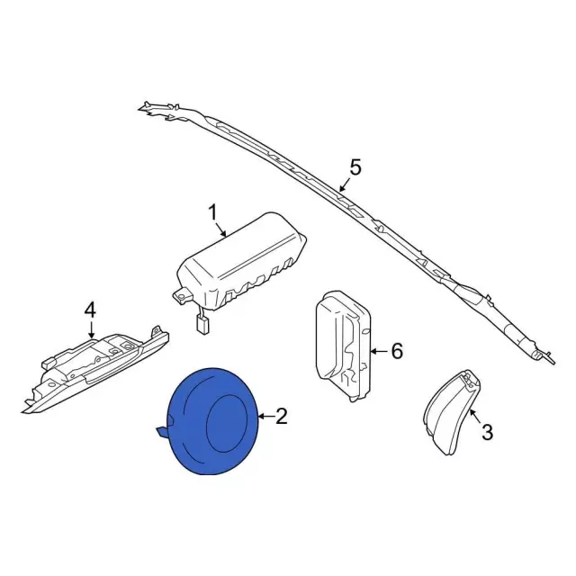 Steering Wheel Air Bag - Ford (JR3Z-63043B13-BC)