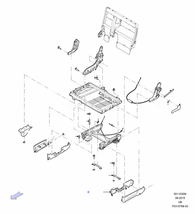 EB5Z78606A50D - Body: Seat Track for Ford Image