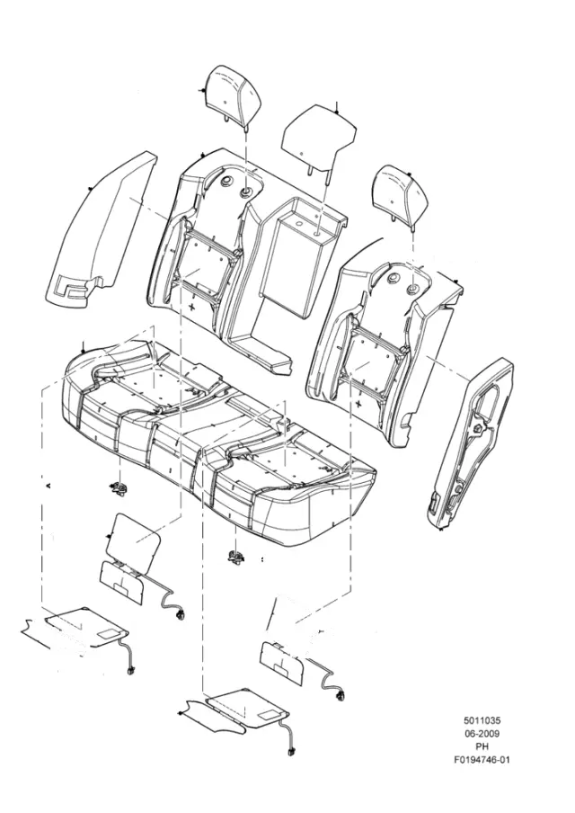 AG1Z5466800A - Body: Seat Back Pad for Ford Image