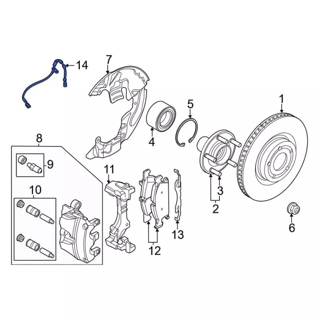Brake Hose - Ford (LX6Z-2078-C)
