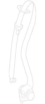 90786032009C94 - Body: Seat Belt Lap And Shoulder Belt for Mercedes-Benz Image