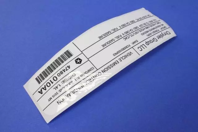 Vehicle Emission Control Information Label - Mopar (47480010AA)