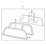 7C3Z25422B30B - Body: Back Glass for Ford: F-250 Super Duty, F-350 Super Duty, F-450 Super Duty Image