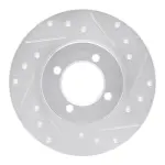 63176006R - : DFC Brake Rotor - Drilled and Slotted - Silver for DYNAMIC FRICTION Image