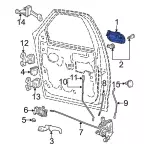 7L3Z1522404AA - Body: Handle, Outside for Ford: F-150, F-250 Image