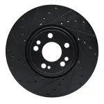 63363181L - : DFC Brake Rotor - Drilled and Slotted - Black for DYNAMIC FRICTION Image