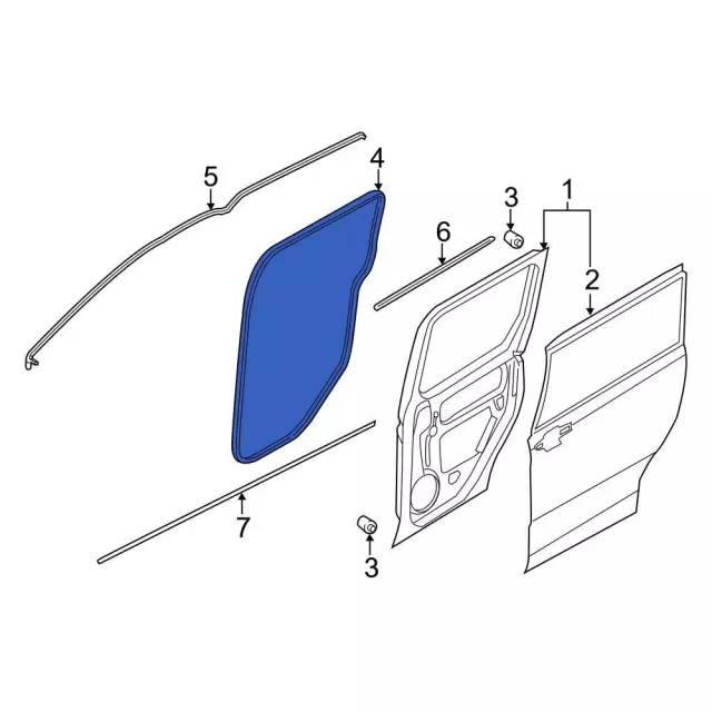DT1Z6125324C - : Body Weather-Strip for Ford Image