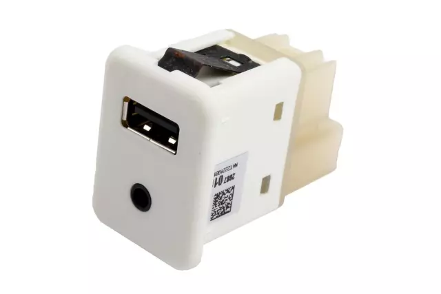 Audio and USB Receptacle in White - GM (20870101)