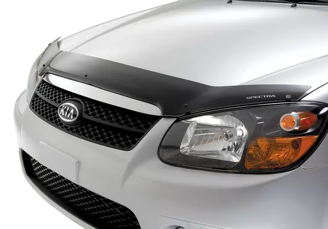 UC050AY013RD - Exterior: Hood Deflector - With Red Logo for Kia: Spectra, Spectra5 Image