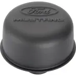 302221 - : Ford Mustang Logo Air Breather Cap: Black Crinkle Finish for Ford Performance Parts Image