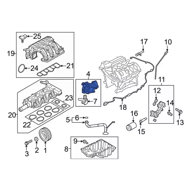 HL3Z6600B - Engine: Oil Pump for Ford: Expedition, Explorer, F-150, Police Interceptor Utility, Transit-150, Transit-250, Transit-350, Transit-350 HD | Lincoln: Navigator Image
