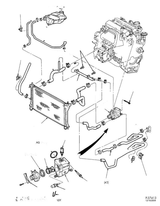 F5RZ8592A - Cooling System: Water Outlet for Ford Image
