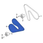 LK4Z8620C - : 2020-2024 Ford - Accessory Drive Belt for Ford: Transit-150, Transit-250, Transit-350, Transit-350 HD Image