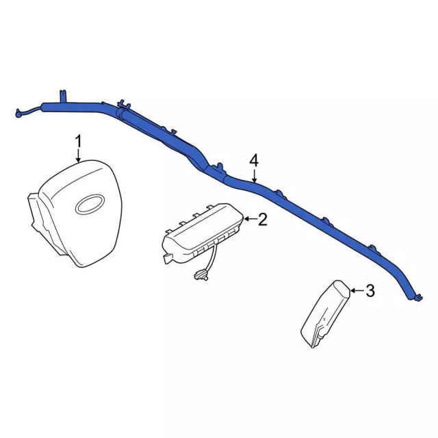 PC3Z28042D94A - Electrical: Head Air Bag for Ford: F-250 Super Duty, F-350 Super Duty, F-450 Super Duty, F-550 Super Duty Image