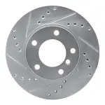 63131027L - : DFC Brake Rotor - Drilled and Slotted - Silver for DYNAMIC FRICTION Image