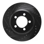 63354042L - : DFC Brake Rotor - Drilled and Slotted - Black for DYNAMIC FRICTION Image