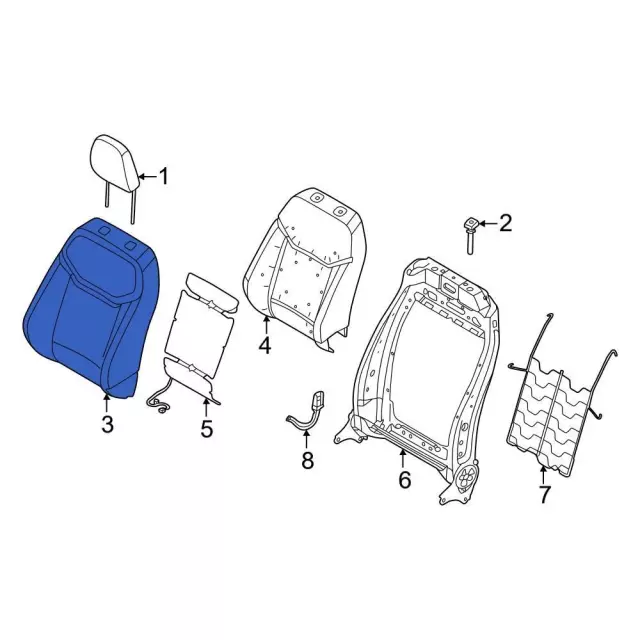NZ6Z2664416BD - Body: Seat Back Cover for Ford Image