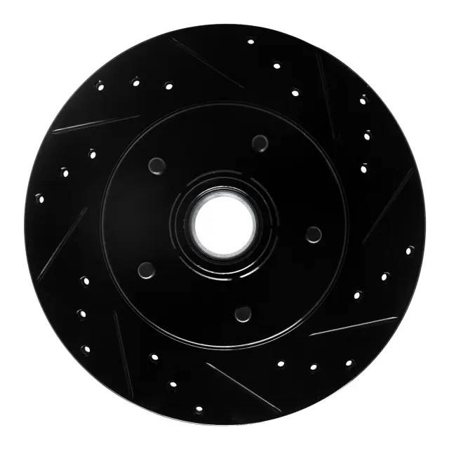 63351000R - Brakes &amp; Brake Parts: DFC Brake Rotor - Drilled and Slotted - Black for DYNAMIC FRICTION Image