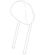21197020787F40 - Body: Headrest for Mercedes-Benz Image
