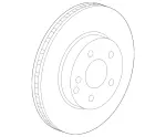 2234214500 - : Brake Disc, Vented for Mercedes-Benz: 350SD, Maybach S680, S500 Image