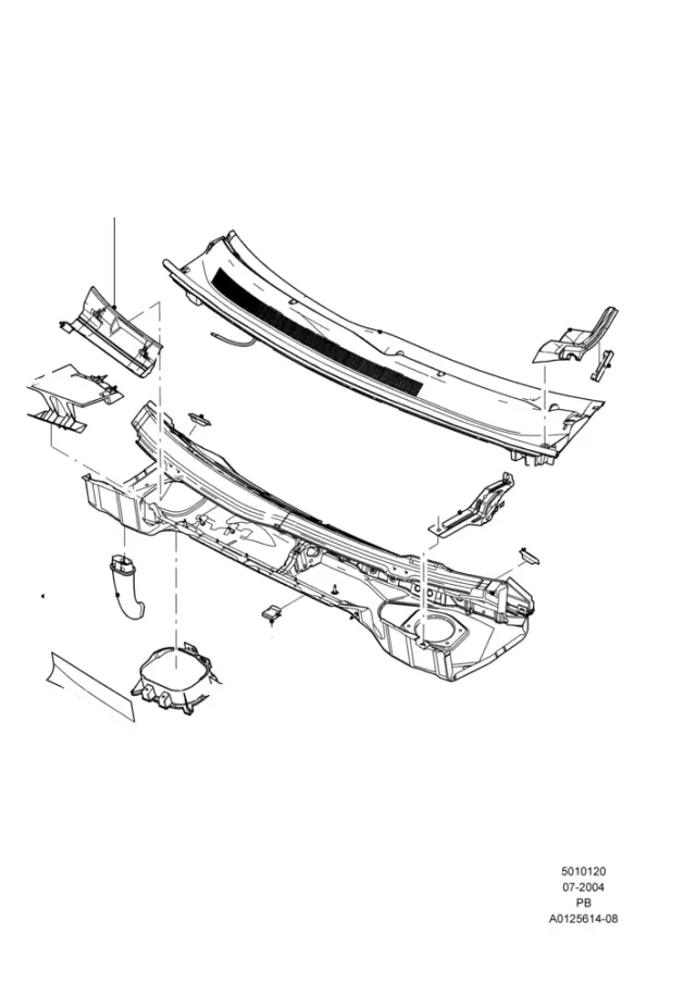 5F9Z7401523AA - Body: Insert Panel Drain Hose for Ford Image