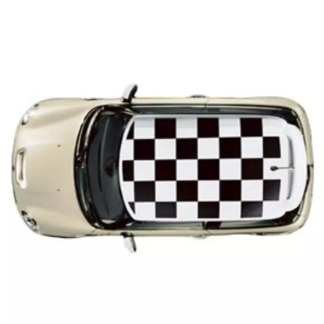 51140140184 - Body: Roof Graphic - Checkered Flag - Black for Mini: Cooper Image