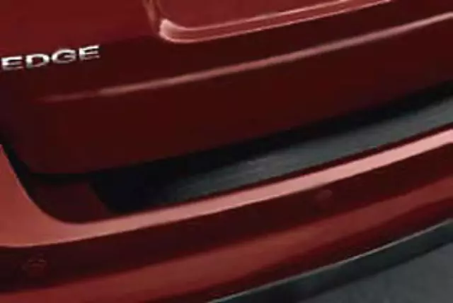 2011 thru 2014 Edge OEM Genuine Ford Parts Black Rear Bumper Protector with Logo - Ford (BT4Z-17B807-A)