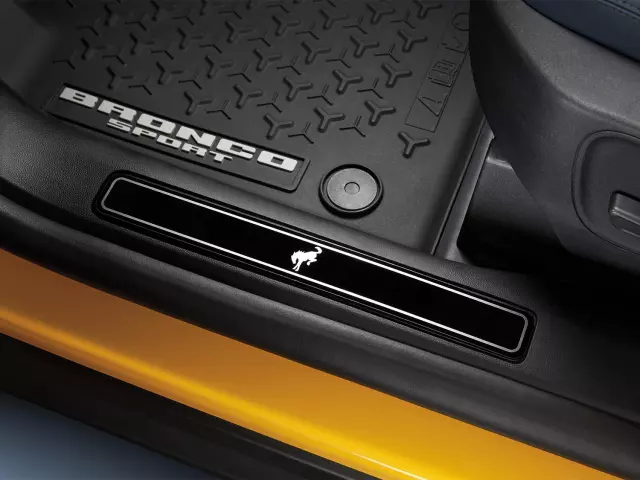 VM1PZ99132A08B - Exterior: Door Sill Plates - Black Platinum for Ford: Bronco Sport Image