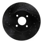 63354050L - : DFC Brake Rotor - Drilled and Slotted - Black for DYNAMIC FRICTION Image