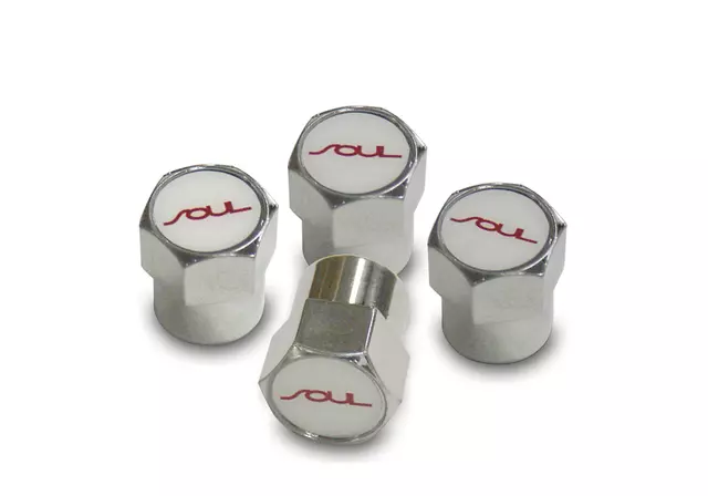UL011AY0RD - Wheels: Valve Stem Caps - Red Logo for Kia: Soul, Soul EV Image