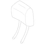 2039708850 - Rear Seat Bench: Head Restraint for Mercedes-Benz Image