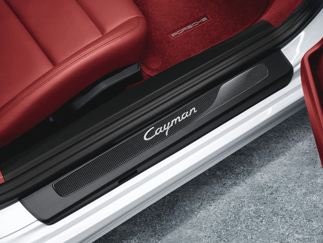98104480022 - Exterior: 2014-2023 Porsche - Door Entry Guards In Carbon for Porsche: 718 Cayman, Cayman Image