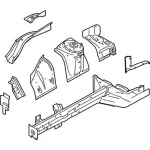 FR3Z16054A - Body: Apron/Rail Assembly for Ford: Mustang Image
