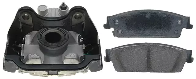 Rear Passenger Side Disc Brake Caliper Assembly with Semi-Metallic Pads (Loaded Police), Remanufactured - GM (19322763)