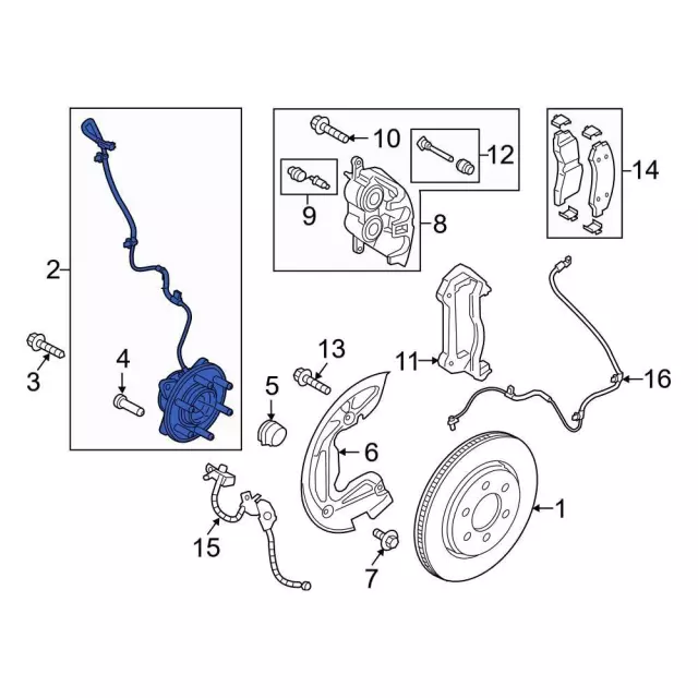 NL1Z1104D - : Wheel Bearing And Hub Assembly for Ford Image