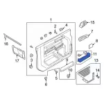 M2DZ78274W30AA - : 2021-2024 Ford Bronco - Armrest Cover for Ford: Bronco Image