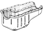 F6TZ6675MA - Engine: Oil Pan for Ford: Bronco, E-150 Econoline, E-150 Econoline Club Wagon, E-250 Econoline, F-150, F-250 Image