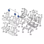 LK4Z99611A08CB - Body: Headrest for Ford: Transit-150, Transit-250, Transit-350, Transit-350 HD Image