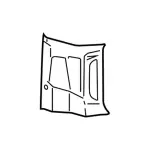 EK4Z6131011AA - Body: Rear Pillar Trim for Ford Image