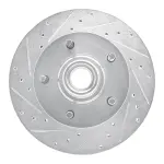 63154130L - : DFC Brake Rotor - Drilled and Slotted - Silver for DYNAMIC FRICTION Image