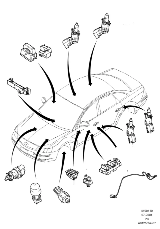 4L2Z13713AA - Body: Door Ajar Switch for Ford Image