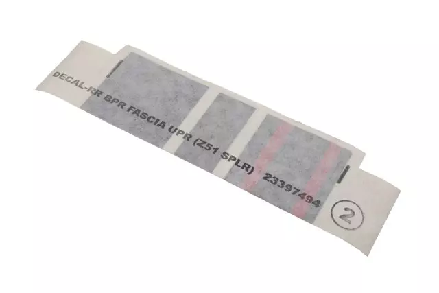 23397494 - : Part# 23397494 Rear Bumper Fascia Upper Decal for Chevrolet: Corvette Image