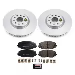ESK8117 - : Genuine Geomet Coated Rotors, ECE-R90 Brake Pads + Hardware Kit for PowerStop Image