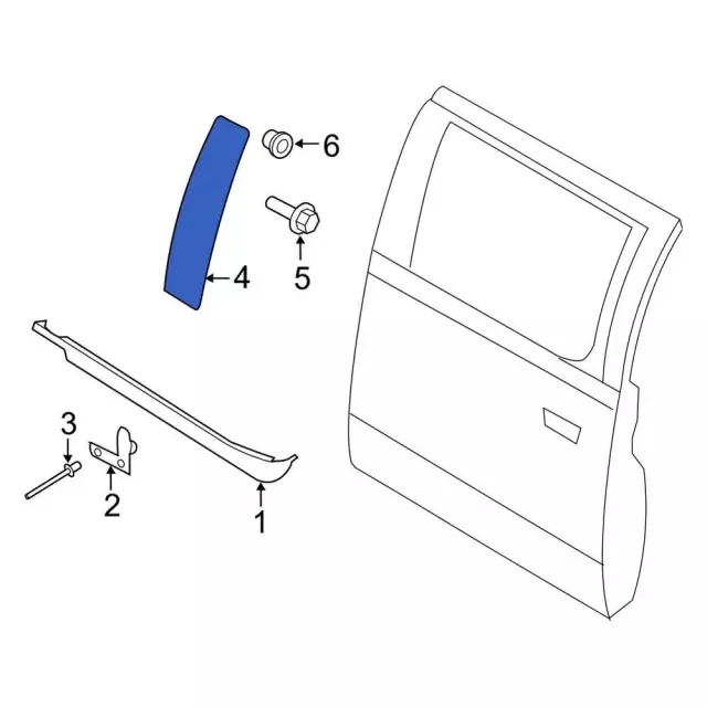 Molding Door Outside - Ford (FL3Z-1520555-SG)