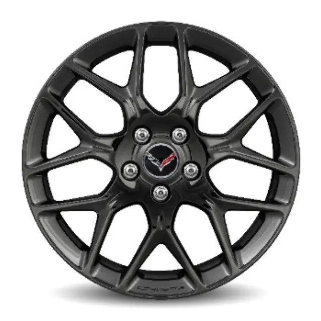 23246357 - : 19 Wheel, Front, Gloss Black for Chevrolet: Corvette Image