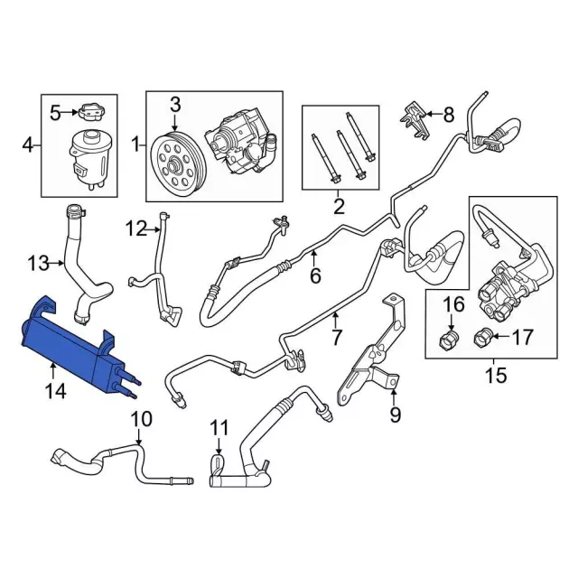 Power Steering Cooler - Ford (PC3Z-3D746-C)