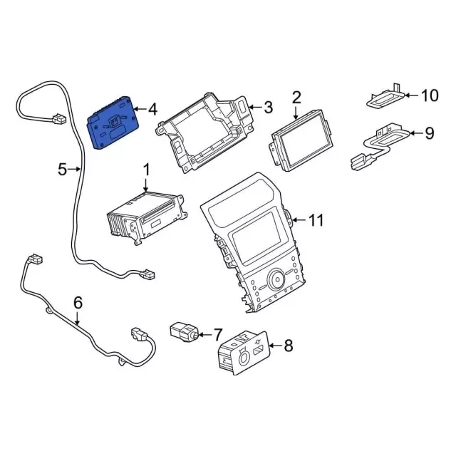 EB5Z14D212A - Body: Module for Ford: C-Max, Edge, Explorer, Fiesta, Focus, Police Interceptor Utility Image