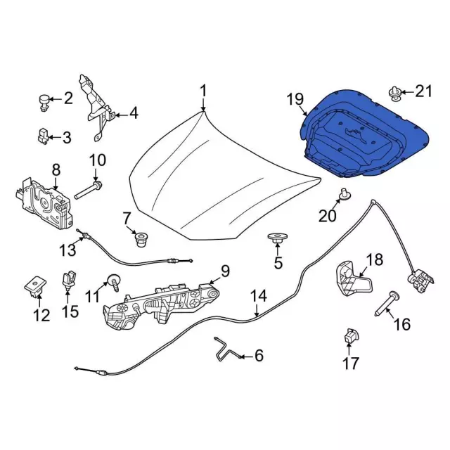 2021-2024 Ford Mustang Mach-E Hinge LJ8Z-16796-B | OEM Parts