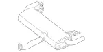 2534907502 - : Exhaust Gas Line, Rear for Mercedes-Benz Image